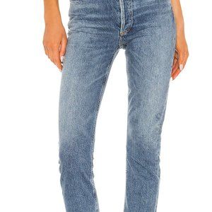 Agolde NWOT Riley High Rise Straight Crop Jeans in Color "Frequency"